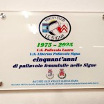 Targa commemorativa dei 50 anni.